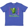 thumbnail image 3 of Inktastic Funny Peace Love Pickleball Youth T-Shirt, 3 of 5