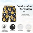 thumbnail image 4 of Kdxio Moon Bear Print Men's Swim Trunks with Compression Liner 7 Inch Inseam Quick Dry Swim Shorts, 4 of 7