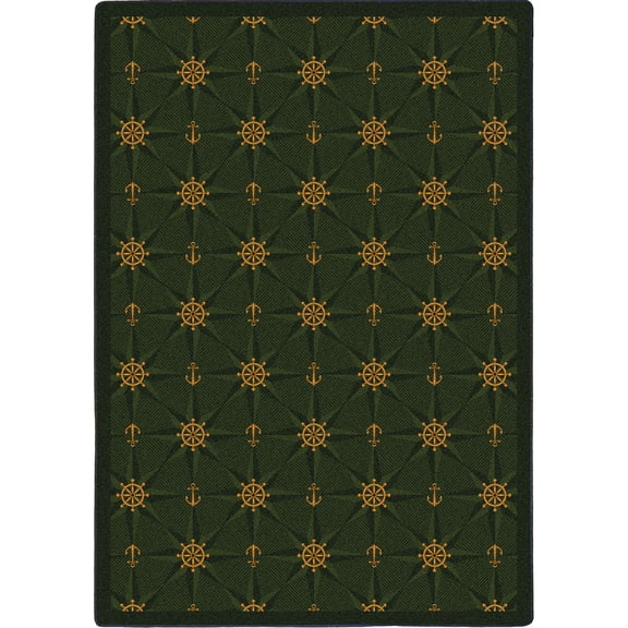 Mariner's Tale 7'8" x 10'9" Area Rug In Color Emerald