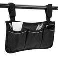 thumbnail image 1 of Sac de Fauteuil Roulant Noir, Sac Latéral de Fauteuil Roulant, Polyester Pongé Transport pour Mobilité Noir, 1 of 8