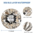 thumbnail image 3 of Shower Caps,Cartoon Corgi and Coffee Waterproof Shower Cap for Women 4 Pieces,Double Reusable Hair Cover for Shower PEVA Elastic Stretch Hem, 3 of 7