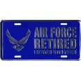 thumbnail image 1 of U.S. Air Force Retired ... Metal License Plate, 1 of 2