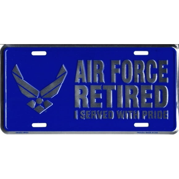 Plaque d'Immatriculation en Métal de l'Armée de l'Air Américaine