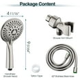 thumbnail image 3 of BRIGHT SHOWERS 9 Spray Settings Handheld Shower Head Set High Pressure Brushed Nickel Hand Held Showerhead with 60 Inch Flexible Shower Hose and Adjustable Shower Arm Mount Bracket, 3 of 8