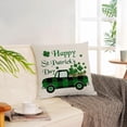 thumbnail image 4 of St Patricks Day Throw Pillow Covers 16x16 Set of 4 Saint Patricks Day Pillow Covers green Shamrock Clover Lucky Truck Pillow Covers Cushion Covers Pillow Cases for Home Outdoor Decorations (16 inch), 4 of 5