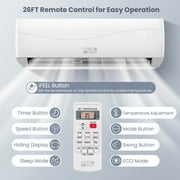 Costway 9000 BTU Split Air Conditioner & Heater Wall Mount AC Unit with Remote Control