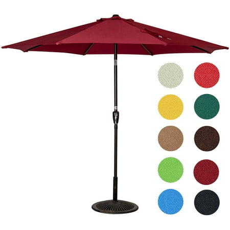 Sundale Outdoor 9 Feet Aluminum Patio Umbrella With Auto Sundale Outdoor 9 Feet Aluminum Patio Umbrella With Auto Tilt And Crank 8 Alu Ribs 100 Polyester Com