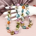thumbnail image 3 of Boho Chic Colorful Mix of Mother of Pearl Shell Long Necklace, 3 of 6