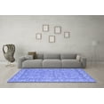 thumbnail image 3 of Ahgly Company Indoor Round Abstract Blue Contemporary Area Rugs, 6' Round, 3 of 4