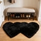 thumbnail image 5 of Heart Shape Fluffy Bathroom Rug Non-Slip Washable Carpet Mat for Bedroom Living Room Home Decor 1-Pack, 5 of 6