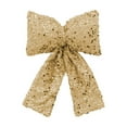thumbnail image 2 of Mouliraty Christmas Bow, Decorations Sequined Bow Pendants Window Decorations Christmas Tree Decorations, Christmas Tree Topper Ornament Bow for Christmas Home Wreath Decoration, Gold, 2 of 8