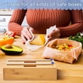 thumbnail image 6 of Wall Mounted Kitchen Organizer for Aluminum Foil and Plastic Wrap, 4-in-1 Paper Towel Holder and Dispenser with Wax Paper Cutter, Wood Grain Adhesive or Screw Mount Storage Rack, 6 of 8