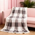 thumbnail image 5 of Sherpa Fleece Throw Blanket 51" x 59" Reversible Plush Fluffy Large Big Blanket Lattice Flannel Blankets for All Season Use, 5 of 6