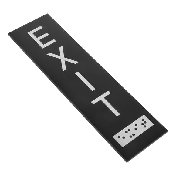 KAKOWELY braille corridor sign Self-Adhesive Exit Sign For Corridor Safety For Public Places Schools And Hospitals Easy To Install Ada Compliant Braille Exit Sign