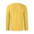 thumbnail image 6 of LNZGNM Mens Long Sleeve Tee Shirts Casual Big and Tall Crew Neck Shirts Basic Cotton Blend T-Shirt Lightweight Loose Fit Pullover Shirts, Yellow XL, 6 of 9