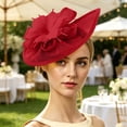 thumbnail image 6 of Karymi Hats for Women Elegant Fascinator Hat with Fake Feather Flower, Mesh Tea Party Derby Headpiece, Clip-on Hair Accessory for Wedding Church Golf Hat, 6 of 6