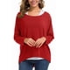 thumbnail image 1 of Jersey holgado extragrande UGET de punto rojo para mujer, 1 of 5