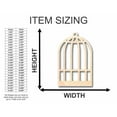 thumbnail image 2 of Unfinished Wood Birdcage Shape - Craft - up to 46" DIY 5" / 1/4", 2 of 3