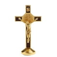thumbnail image 1 of Cross Crucifix Metal JESUS Catholic Statue Figurine Religious Home, 1 of 6