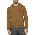 thumbnail image 4 of Txeol Men Dialysis Hoodie with Arm Zipper Full Zip Fleece Jackets Solid Long Sleeve Lightweight Graphic Sweatshirts,Coffee,S, 4 of 7