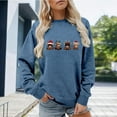 thumbnail image 2 of Christmas Sweatshirt Long Sleeve Crewneck Sweatshirt Festive Holiday Print Pullover Top Cozy Soft Casual Fashion Tunic Blouse For Seasonal Party Celebration And Daily Wear Christmas Sweater, 2 of 4