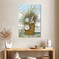 thumbnail image 2 of Elephant Stock Shells Basket Wall Art - Vertical Canvas Wall Art - Living Room Wall Decor - Nautical Canvas - Blue And Green Decor By Susan Winget - 24" x 36", 2 of 8