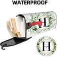 thumbnail image 3 of Spring Eucalyptus Leaves Monogram Letter H Mailbox Cover Magnetic 21x18 Inch, Family Last Name Initial Post Letter Box Covers, Spring Summer Seasonal Outdoor Yard Garden Standard Mailbox Decor, 3 of 6