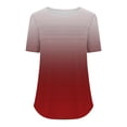 thumbnail image 5 of Plebaso Chemises Dégradées pour Femmes Manches Courtes Col Rond Tunique Décontractée Plissée Blouses Amples Habillées, 5 of 5
