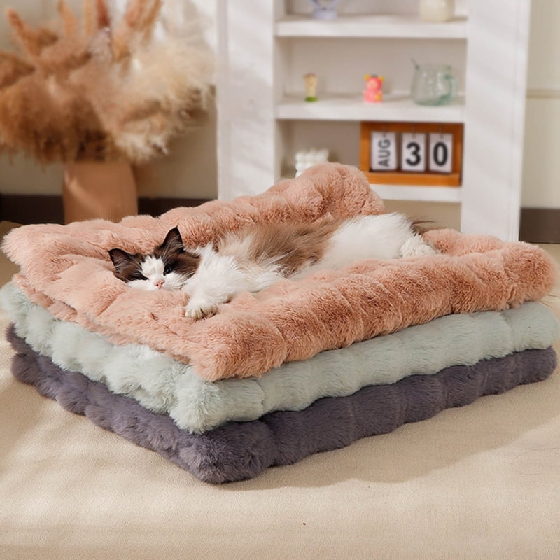 lanema Extra Thick Dog Bed Mat Plush Year Round Comfort Puppy Pads Blanket Pet Sleep