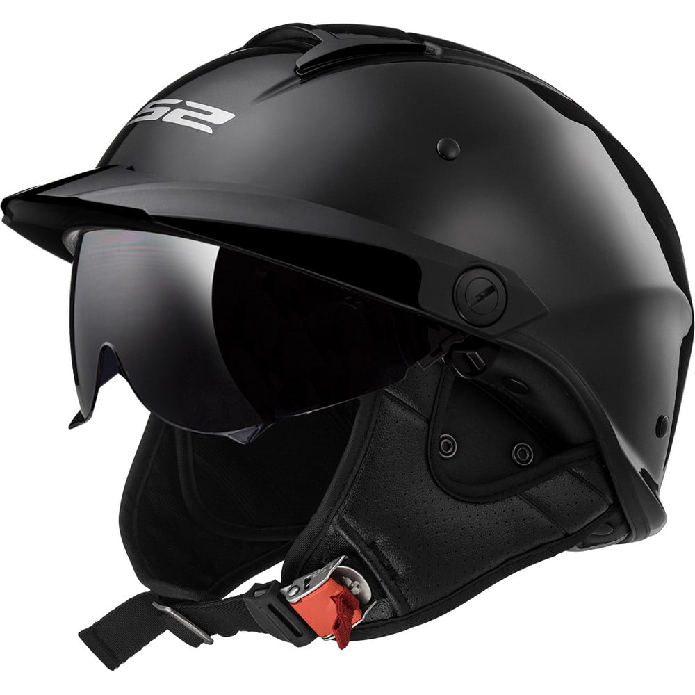 LS2 Rebellion HH590 Solid Motorcycle Half Helmet Black - Walmart.com