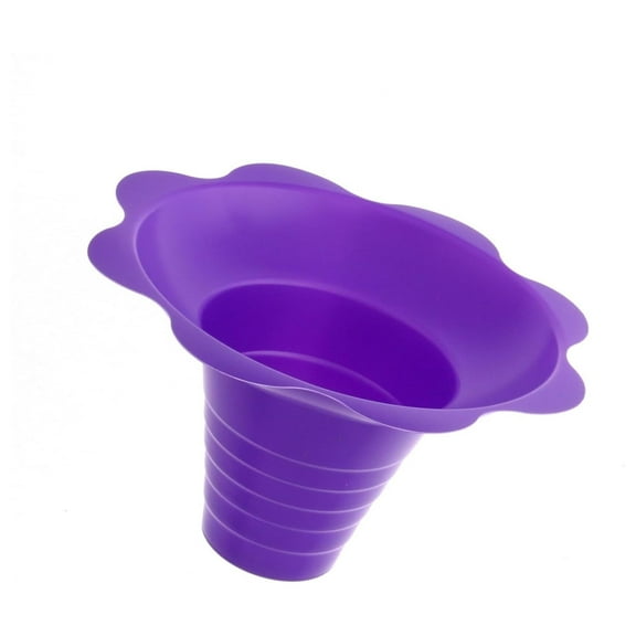 Exlonjet Shaved Ice Snow Cone Flower Cups Medium (8 OZ),250 Count, Purple