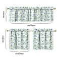 thumbnail image 6 of Floral Vintage Curtains 24" - 3 Panel Boho Farmhouse Set with Rustic Wildflowers, Country Rod Pocket Window Treatment, 6 of 6