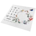 thumbnail image 4 of Floral Panda Pattern Baby Monthly Growth Photography Backdrop Cloth, 4 of 5