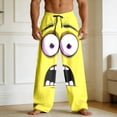 thumbnail image 2 of Mens Casual Pants Funny Graphic Print Relaxed Fit Comfortable Loose Fit Straight Leg Trousers Yellow L, 2 of 4