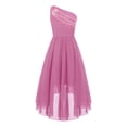 thumbnail image 2 of Manyakai Flower Girl Dresses for Wedding Kids Glitter High Low Birthday Party Dress Pink 12, 2 of 7