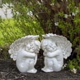 thumbnail image 2 of Northlight 7.25" Ivory Right Facing Sleeping Cherub Angel Outdoor Garden Statue, 2 of 5