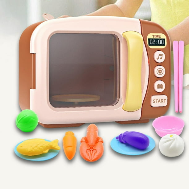 Juguete de microondas para ninos juguete para juego de imitacion juguetes educativos regalos de cumpleanos accesorios de cocina y comida para nino