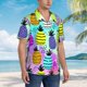 thumbnail image 3 of Fotbe Graffiti Pineapples Camisa Hawaiana para Hombre Unisex – Camisa Casual de Verano con Botones de Manga Corta de Algodón y Lino,Medium, 3 of 7