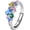 Style 5, variant on Evil Eye/Moon/Butterfly/Crown Rings 925 Sterling Silver with Colored Gemstone Jewelry Gifts for Women Her