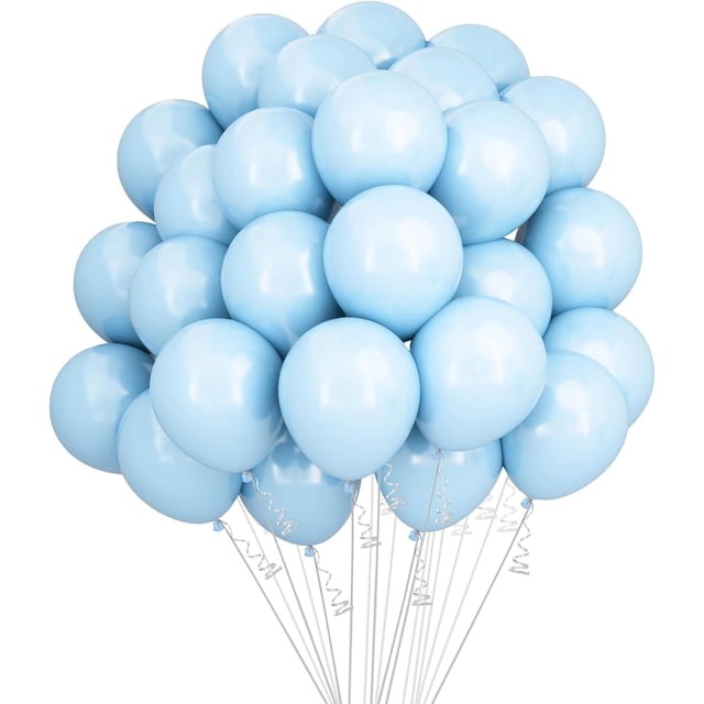 Pastel Balloons Birthday Balloon Arch Kit Blue Balloons 120pcs