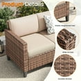 thumbnail image 2 of ELPOSUN Patio Furniture Sofa,All-Weather Outdoor Sofa,Outdoor Loveseat Sofa Couch,Weather Resistant Wicker Loveseat with Deep Seat Cushion (ONLY Loveseat Sofa), 2 of 6