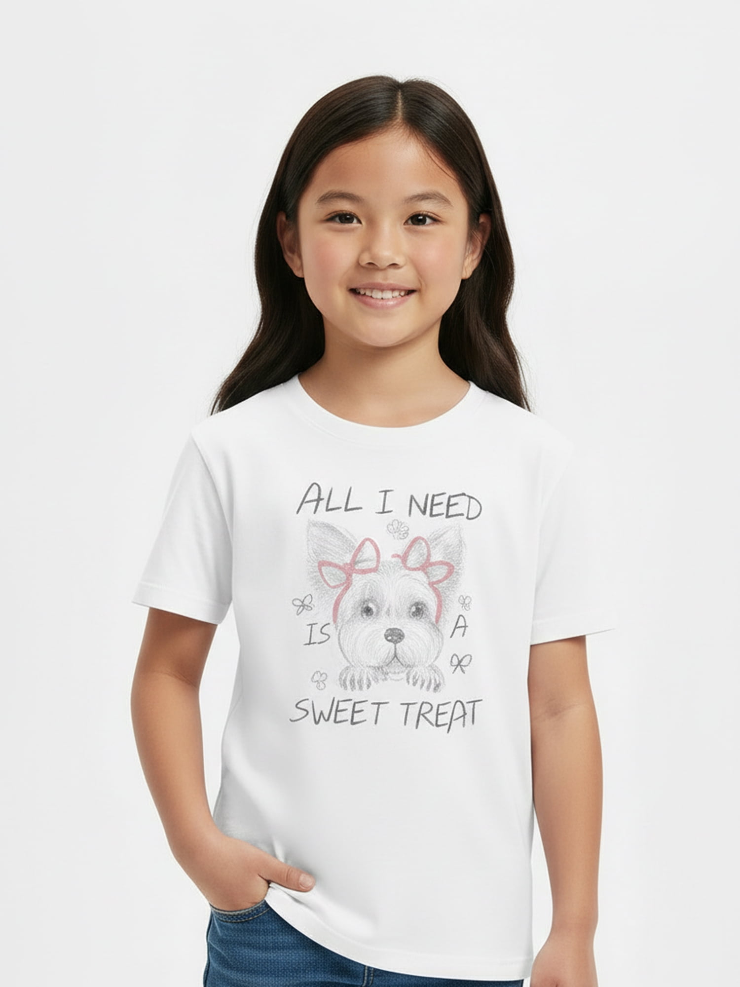 Wonder Nation Girls' Sweet Treat Graphic Tee with Short Sleeves, Sizes 4-18
