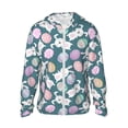 thumbnail image 1 of Vsdgher Cute Rabbit Easter Print Adult Hoodie Shirts Rash Guard for Men Women,Long Sleeve Sun Protection Fishing Shirts for Athletic Running Swim-Large, 1 of 7