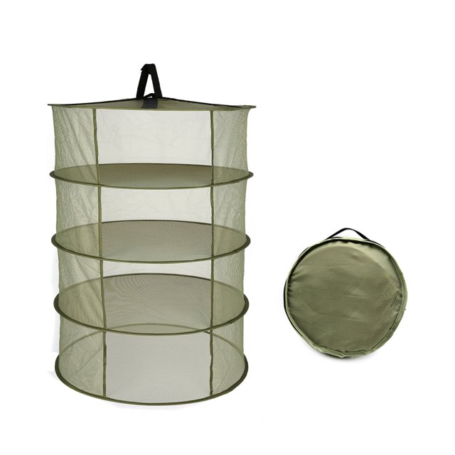 Cesta colgante plegable de 4 capas para secar hierbas