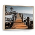 thumbnail image 2 of Designart "Dominican Deserted Simplicity Pier II" Nautical & Beach Floater Framed Wall Art Print, 2 of 7