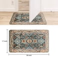 thumbnail image 6 of Boho Blue Carpet Door Mat Welcome Door Mat for Front Door, Home Entrance, Yard, Floor, Patio, Non Slip Spring Summer Welcome Mat Indoor Outdoor Doormat 30"*17", 6 of 6