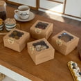 thumbnail image 2 of RICHTOP 40 Pcs Brown Cookie Boxes with Window, 4x4x2.5 inch Bakery Boxes for Cakes, Dessert, 2 of 9