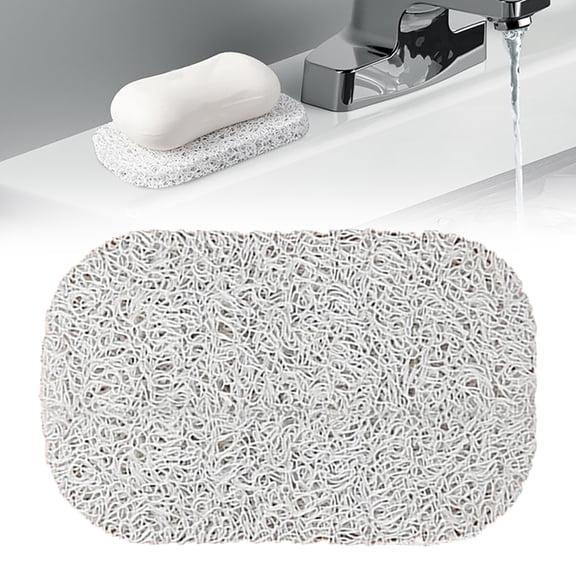 4 Pack Non-Slip Soap Dish Mats – Souew Drainage Pad for Bar Soap, Shower & Bathroom, Soft Silicone Construction Keeps Soap Dry & Prevents Mush