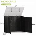 thumbnail image 3 of Homall 35 Cu ft Resin Outdoor Storage Shed - Locking Latch, Double Doors, Heavy - Duty Floor, Ideal for Patio & Backyard Garden Storage, 3 of 7
