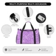 thumbnail image 4 of Fuzoiu Lilac Glittering Print Travel Duffle Bag,Carry On Tote Bags,Duffel Bag,Sport Gym Bag, Hospital Bag for Labor and Delivery, Overnight Bag,Luggage Bag, 4 of 7